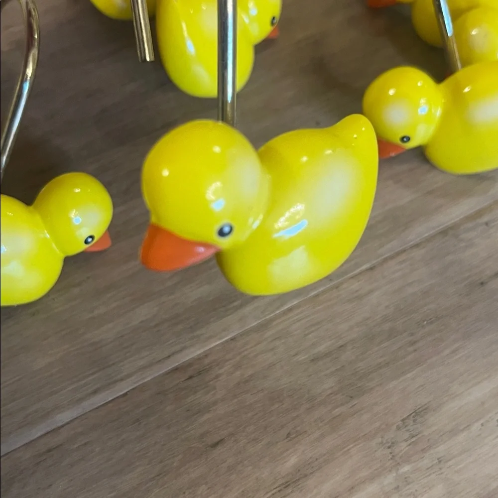 10 Yellow Duck Shower Hooks